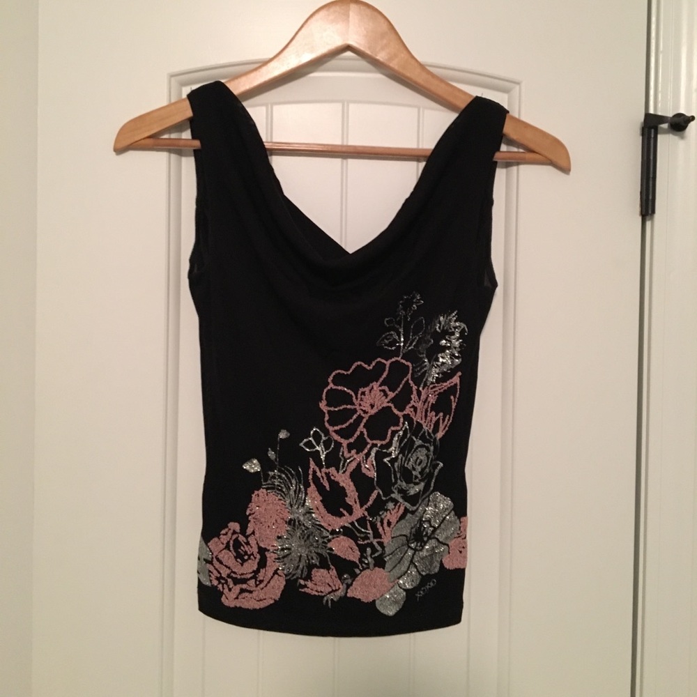 XOXO beaded sparkly top with GORGEOUS sexy back